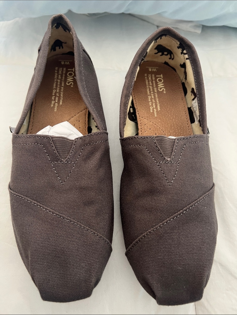 TOMS Women's Slip-On Canvas Flats — Charcoal